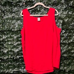 Red Sleeveless Women's Top